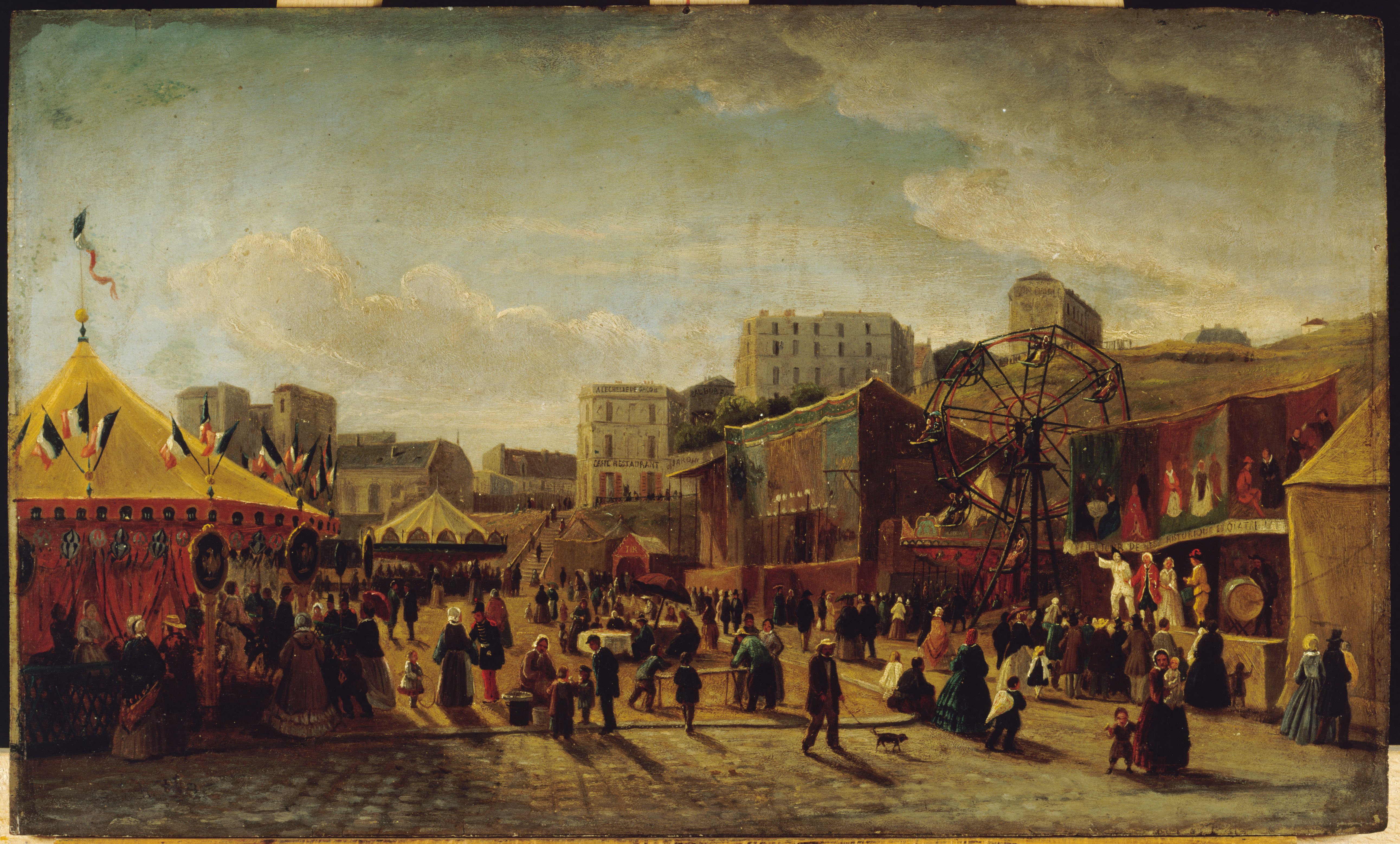 Fête foraine, place Saint-Pierre, à Montmartre, en 1861 - Hubert, Edouard, Peintre, 2e moitié du 19e siècle - CC0 Paris Musées / Musée Carnavalet - Histoire de Paris